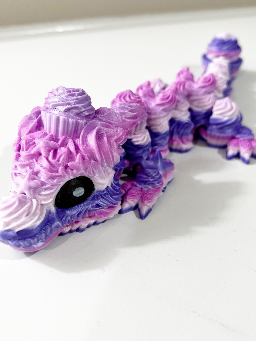 Baby Birthday Dragon Clicker‎ Rainbow PLA Articulated 10”